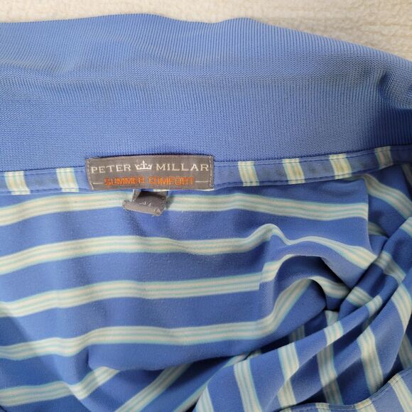 Peter Millar Polo Shirt Mens Medium Summer Comfort Multicolor Golf Staining - Picture 16 of 16